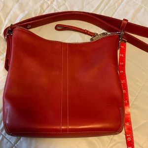 Coach red shoulder bag